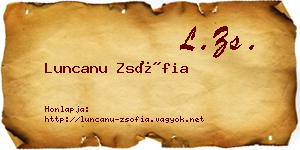 Luncanu Zsófia névjegykártya